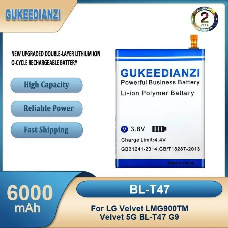 

BL-T47 6000mAh High Capacity Mobile Phone Battery For LG Velvet LMG900TM Velvet 5G BL-T47 G9