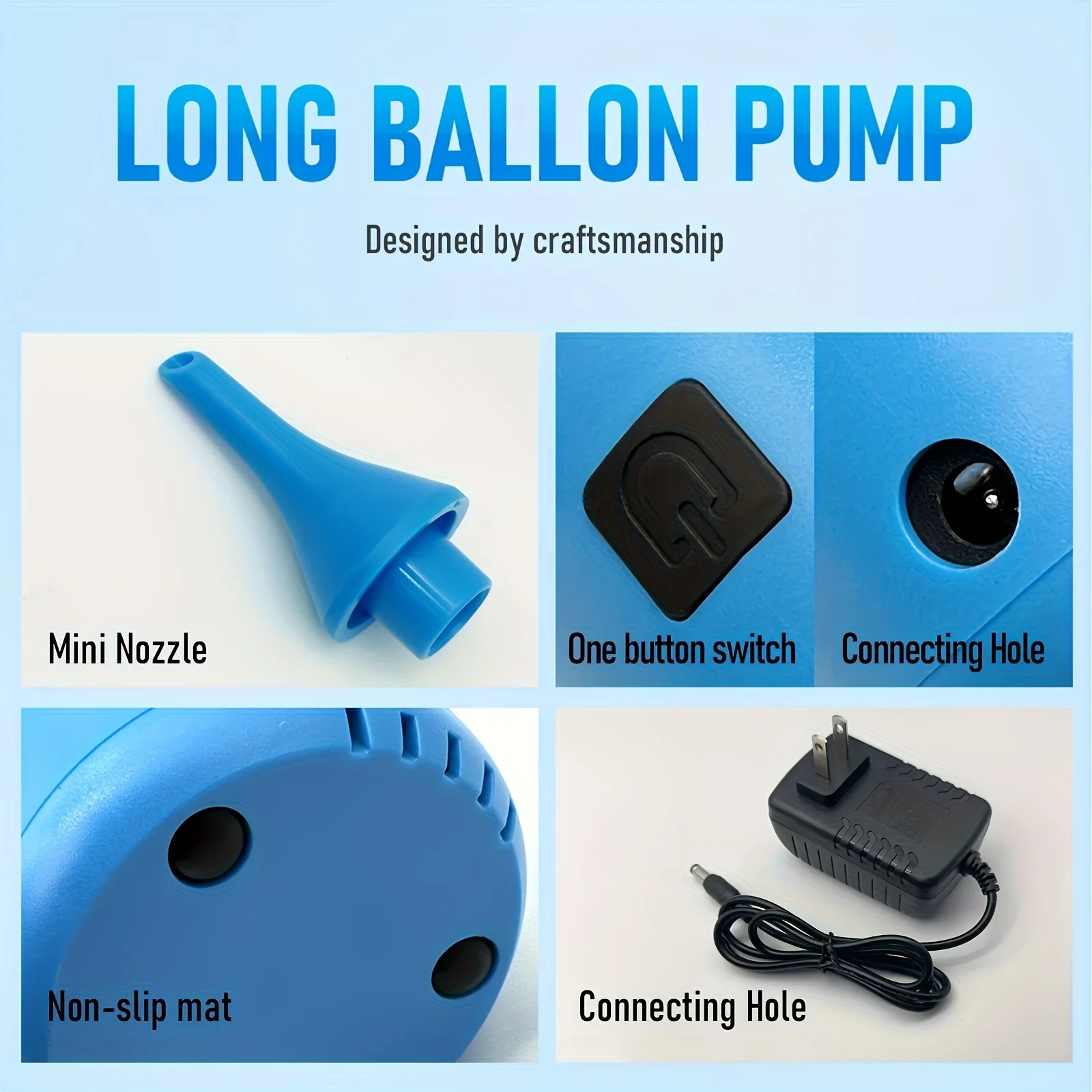 Насос для воздушных шаров, электрический воздушный насос, портативный воздушный шар, портативный полосовой насос для воздушных шаров, майларовый насос для вечеринки, свадьбы, дня рождения