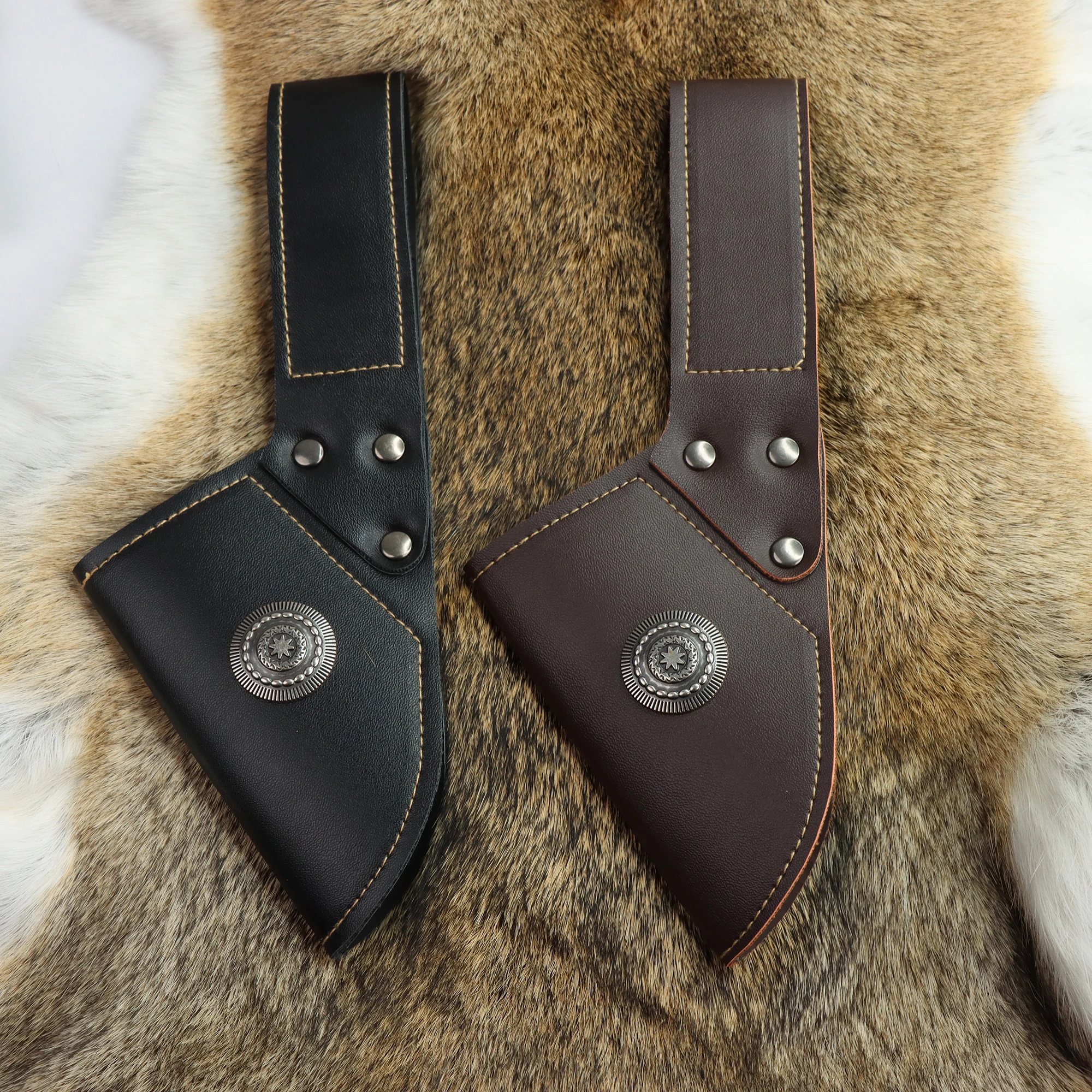 Medieval Faux Leather Knight Sword Scabbard Viking Knight Leather Knife Holder Halloween Cosplay LARP Accessories