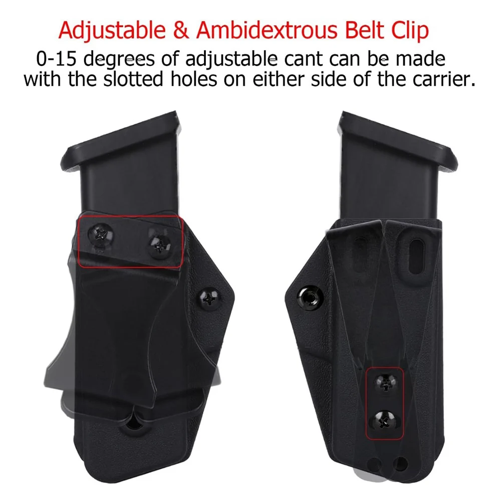 Tactical 2 Pack Mag Carrier IWB/OWB Magazine Holster for Glock 17 to 45,Right & Left Hand Ambidextrous Concealed Carry
