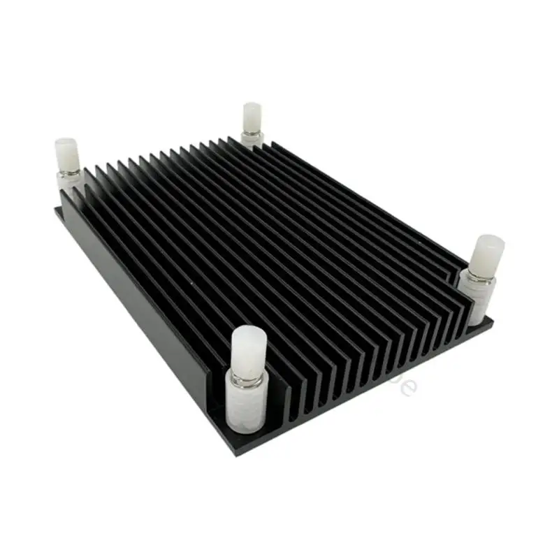 96BA Flat Base Aluminum Heatsink with Black Ribs for Passive Board Heat Control