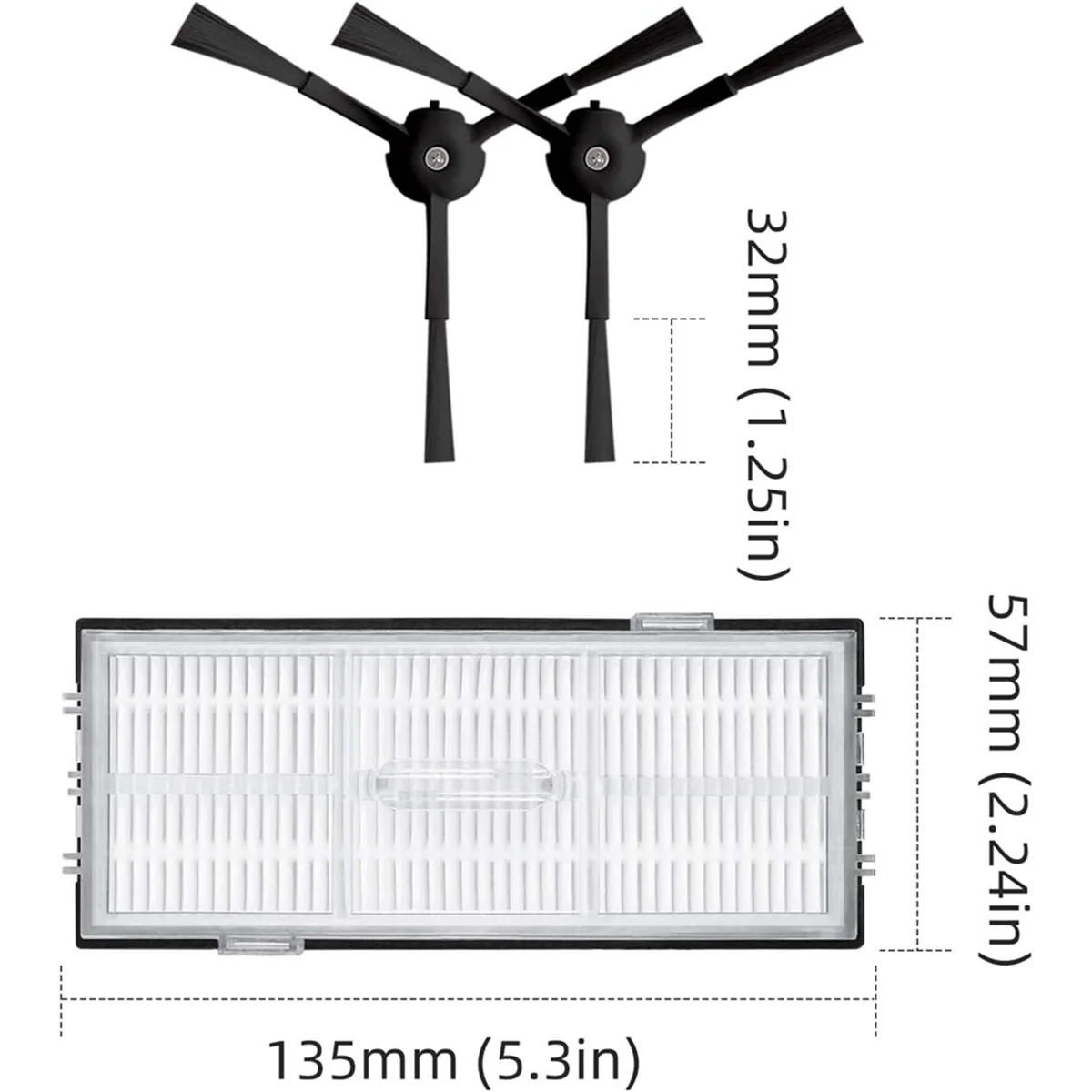 For Xiaomi Roborock Q8 Max, Q8Max+, Q8 Plus,Hepa Filter Robot Vacuum Cleaner Parts Main Side Brush Mop Cloth