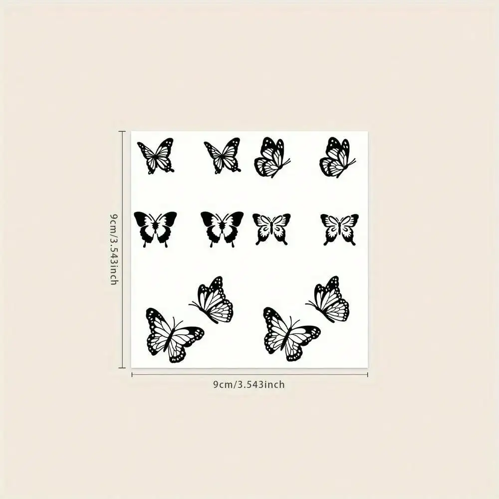

Black Butterfly Finger Small Pattern Simple Premium Herbal Tattoo Stickers Waterproof Long Lasting Tattoo Stickers Can Hold 1-2 Weeks