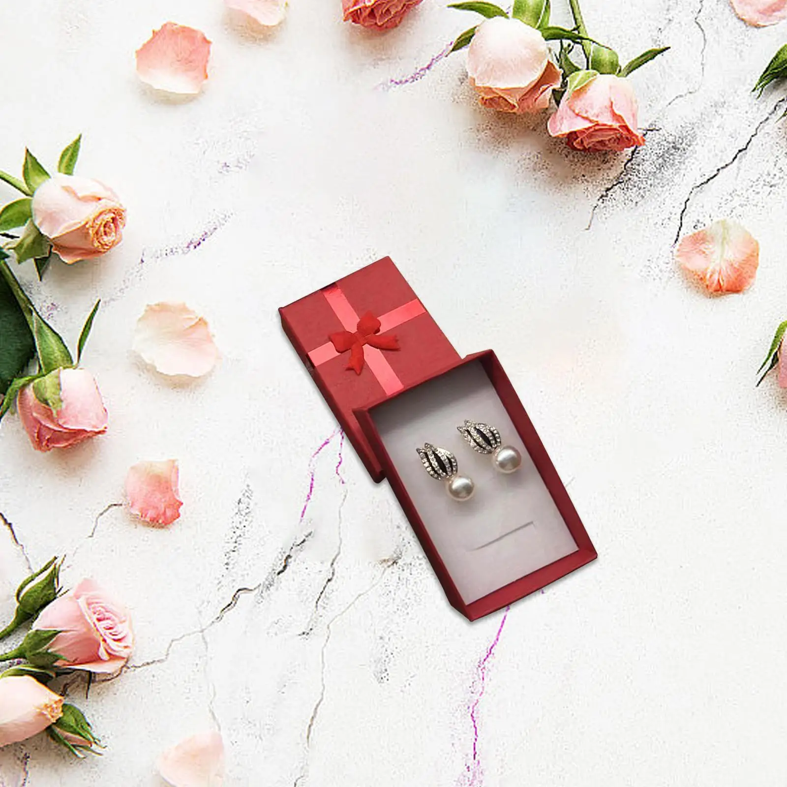 

Бумажная подарочная коробка для ювелирных изделий Элегантная роскошная картонная шкатулка для драгоценностей для хранения демонстрации ювелирных изделий Ожерелье, браслет, кольцо