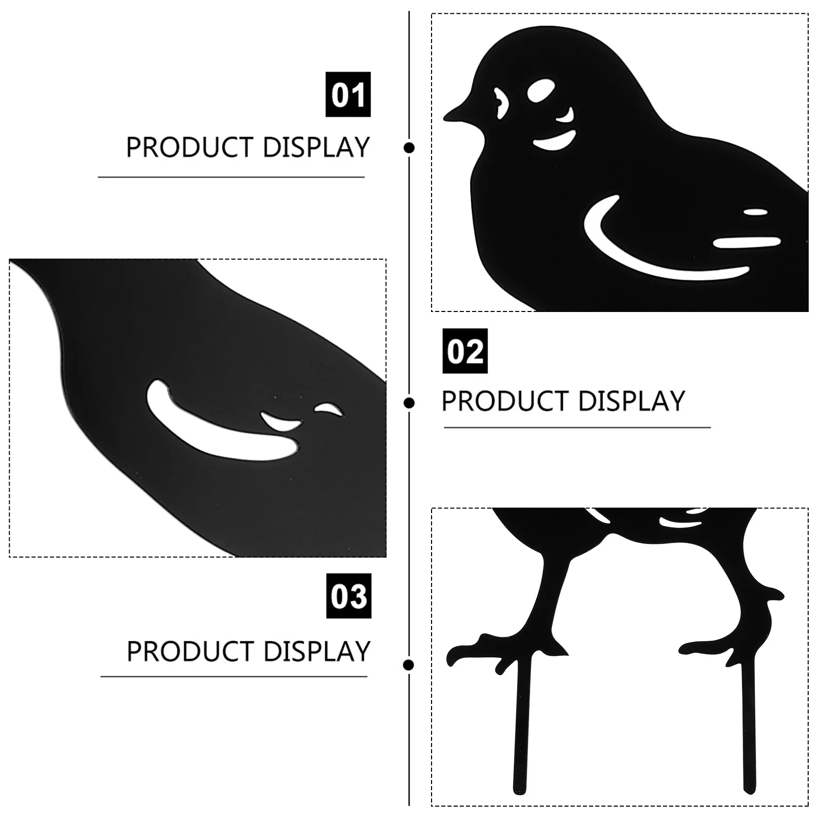 

4Pcs Chicken Yard Sign Rustic Lawn Ornament Animal Shape Garden Decoration Outdoor Stake Yard Sign Chicken Stake