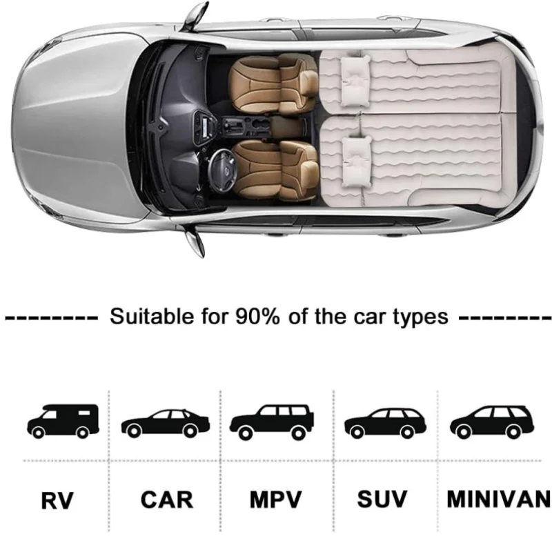 Auto nafukovací matrace zpět Seat cestovní pohodlné matrace přenosné outdoorové kemping skládací vločkování blok pro tramping