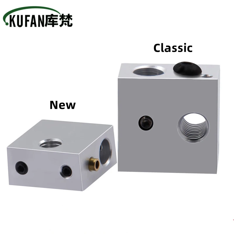 1PCS Reprap Makerbot MK7 MK8 Aluminium Heater Block For Print Head Hot End Heating Block 20*20*10 20x20x10mm For 3D Printer Part