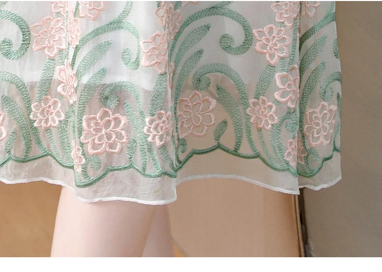 فستان ميدي فاخر من الحرير مناسبة رسمية للربيع فستان نسائي عتيق مطرز للشاطئ بوهو 2025 صيفي أنيق غير رسمي للحفلات