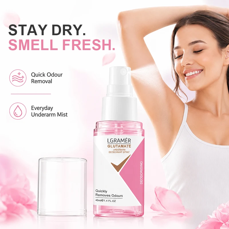 Portable Women Underarm Deodorant Spray Long Lasting Odor Control Refreshing Sweat Deodorising Mist Daily Armpit Girl Body Care