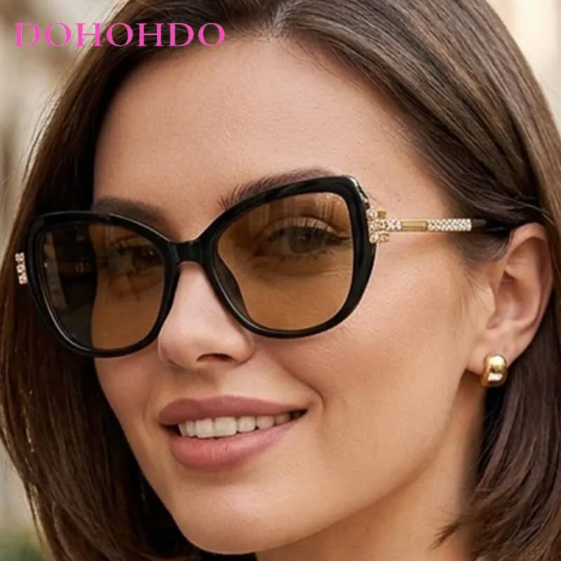 Retro Trendy Rhinestone Cat Eye Women Sunglasses Fashion Brand Designer Sunglass Men Driving Shades Travel Eyeglasses Очки UV400