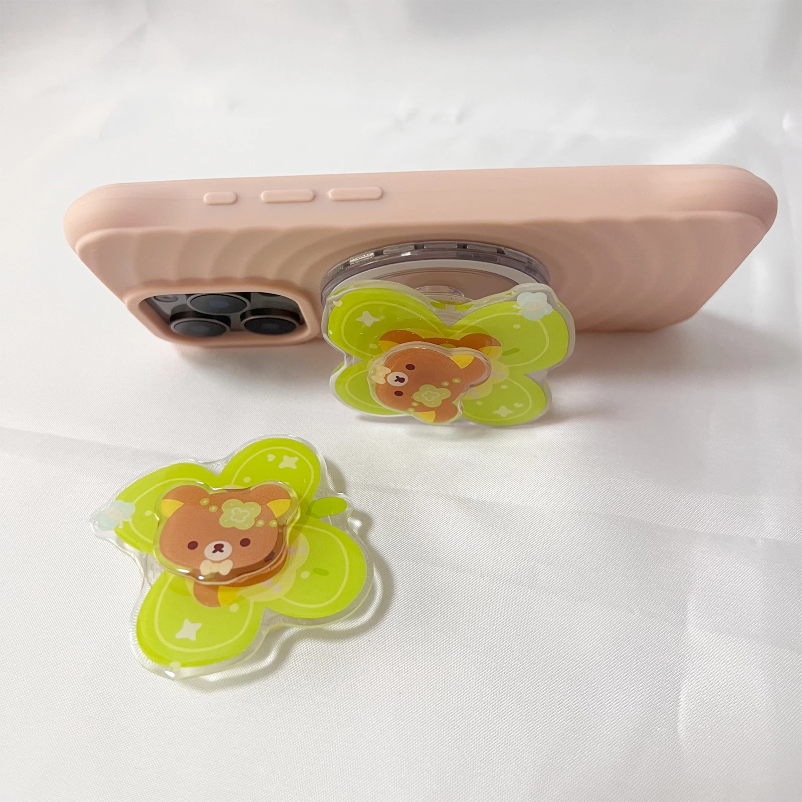 

Cute 360 Degree Rotation Cool And Stylish Lovely Bear For Phone Holder Foldable For iphone 17 Pro Max Phone Case Girl Gift