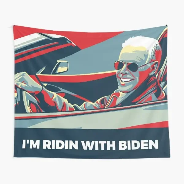 Im Ridin With Biden  Tapestry Hanging Living Art Blanket Yoga Beautiful Travel Wall Towel Decor Decoration Bedspread Home Room