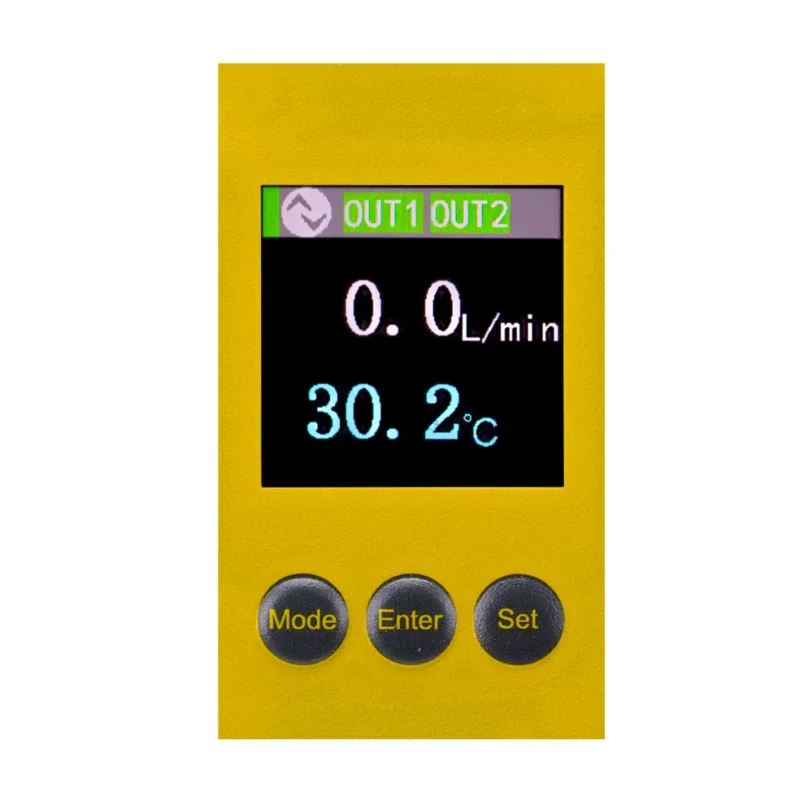 IO-Link Vortex Flow Meter SENTINEL FMV Dual Flow Temperature Display NPT1/2 Interface 16L/min