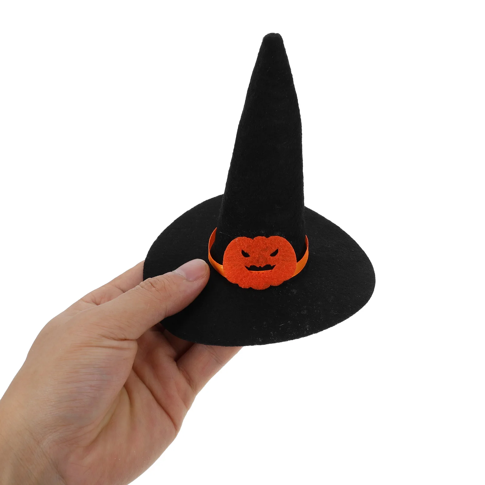 

6 Pcs Mini Felt Witch Hat Halloween Cap Hats for Crafts Small Hallowween Decoration Haloween Decorations Chic Headgear