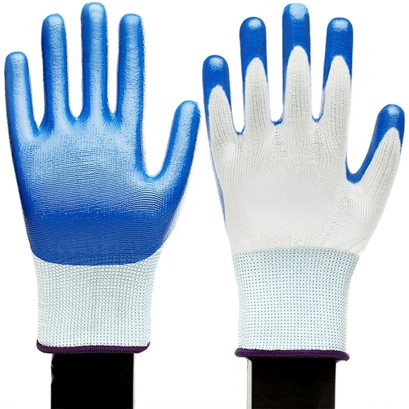 

Hot Sales 1 Pairs Work Gloves GMG Safety Garden Mechanic Protective Women Men Nitrile Working