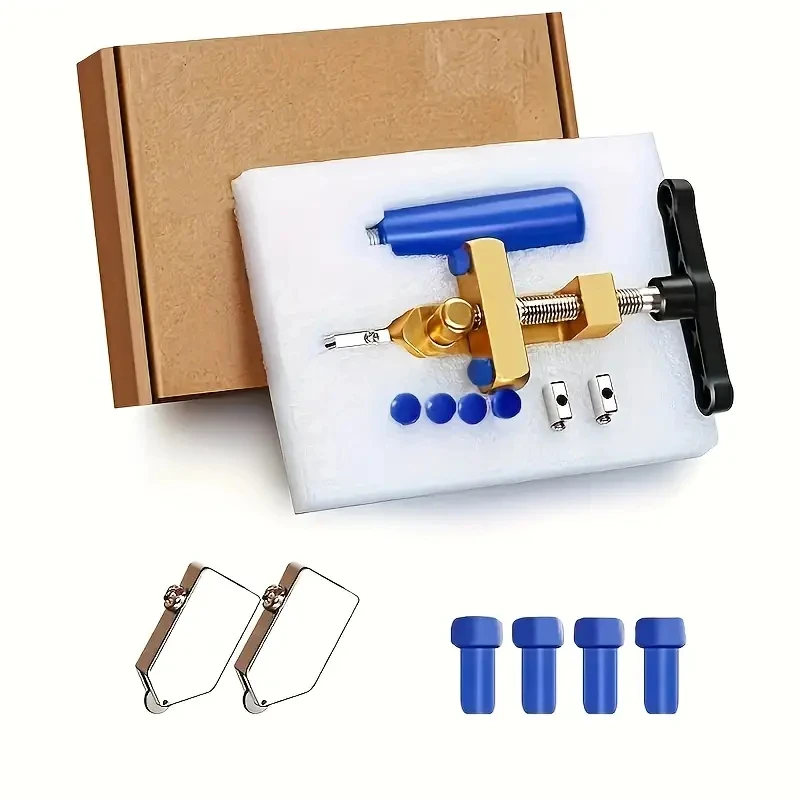 

2-in-1 Glass knife diamond scratch thick glass tile cutter household opener multi-function hand grip roller cutter head.