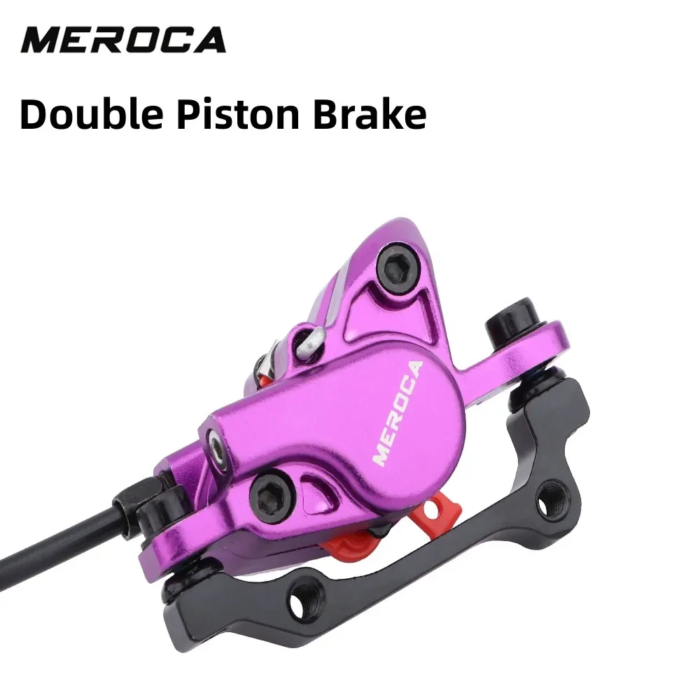 MEROCA MTB Hydraulic Brakes Bicycle Set Disc Brakes For Mountain Bike Double Pushes Piston Caliper With Rotor 160mm Cycling