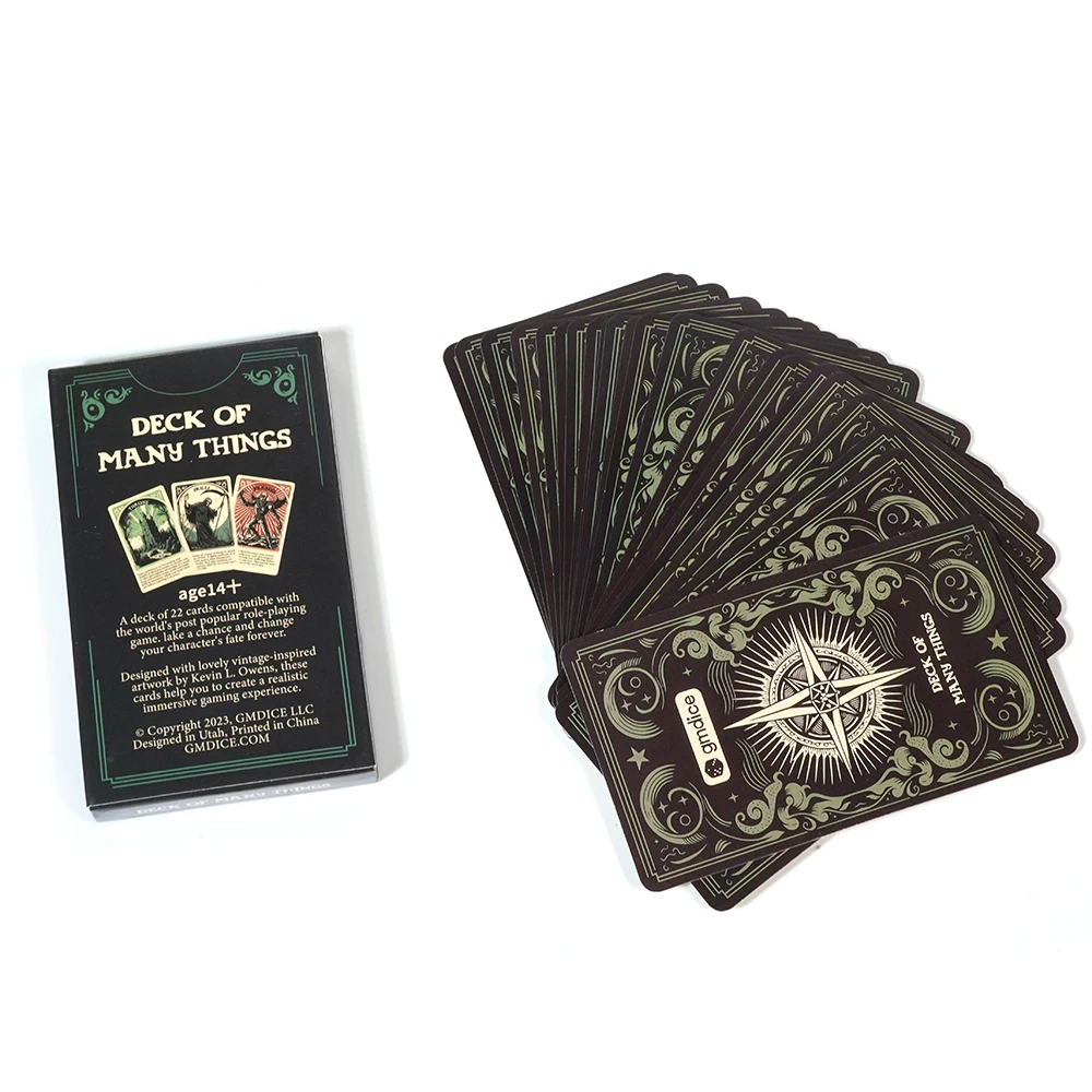 Deck of Many Things Cards Tarot Table Game With Online Guidebook The Physical Manifestation Deck Card Game