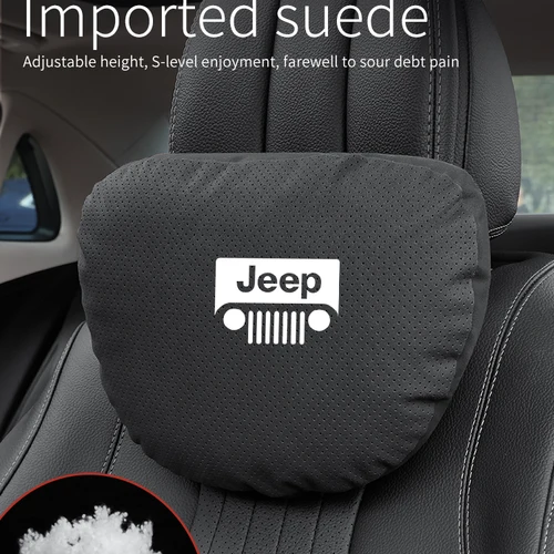 지프 체로키 레니게이드 컴퍼스 랭글러 패트리어트 트레일 호크 차량용 머리 받침 목 지지대 시트, 요추 쿠션, 부드러운 목 베개 