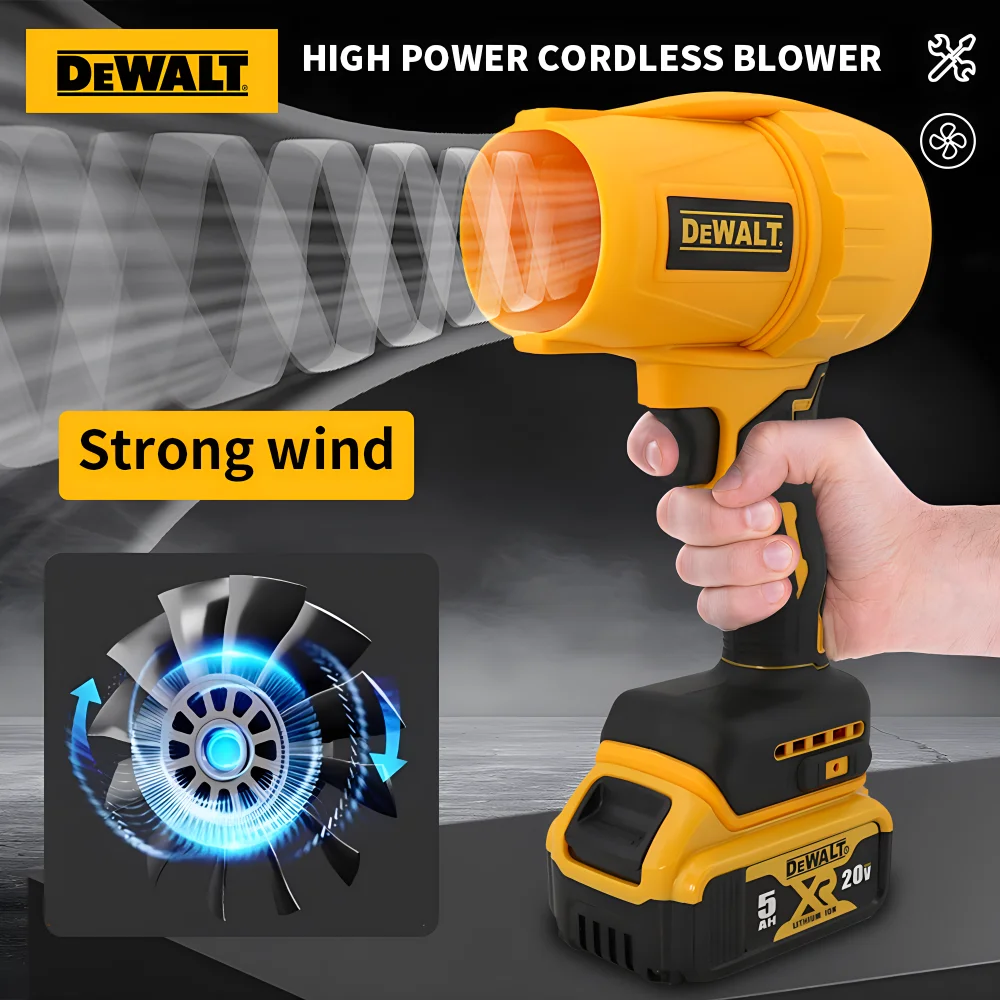 DEWALT Brushless Air Blower Electric Turbo Blowers Car Strong Rechargeable Blower Vacuum Cleaner Blowing Tool Dewalt 18V Battery