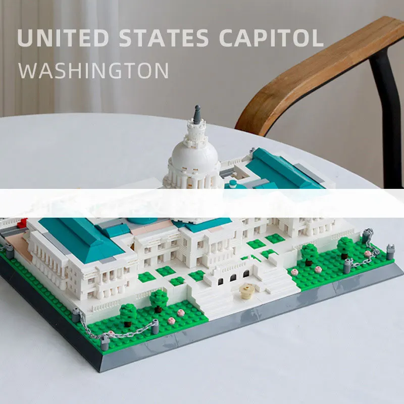 Building Model Blocks Washington Capitol USA Children's toys, boys' birthday gifts, puzzle toys, collection gifts