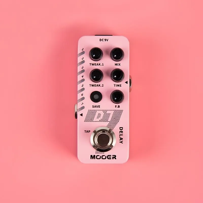 Mooer Guitar Tone Capture D7 Delay Preset Slots True Individual EQ Pedal Bypass Full Metal Shell Gitarreneffektpedal