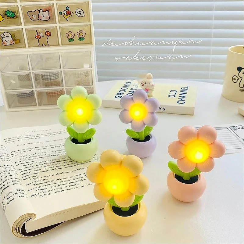 Bedside Night Light – Creative LED Table Lamp with Warm Yellow Glow, DIY Decorative Gift for Birthday & Home Decor