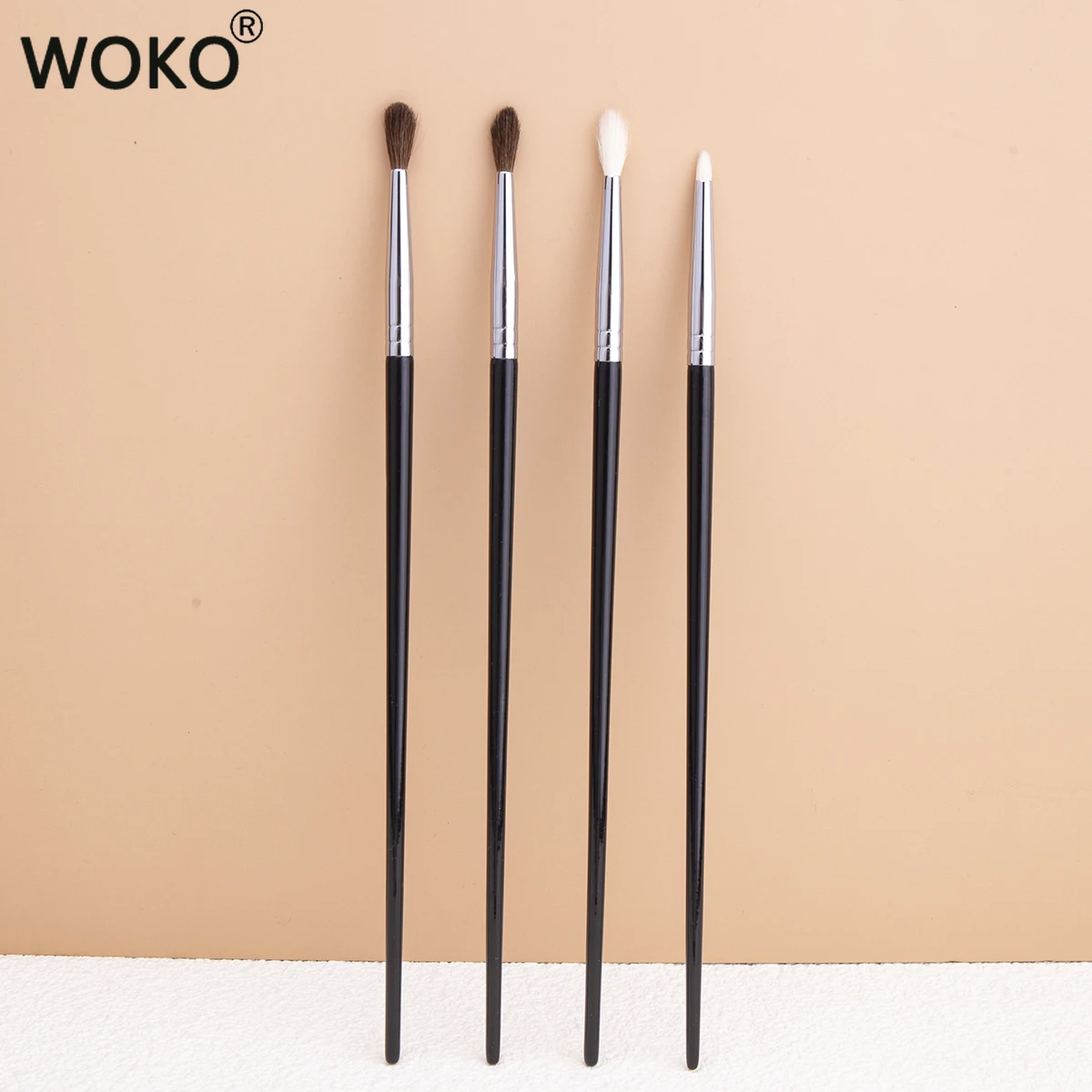 Kleine Vouwborstel Pluizig Geitenhaar/Paardenhaar Nauwkeurig Taps Toelopende Vouw Make-Up Tool Mini Puntige Oogschaduw Blending Make-Up Borstel