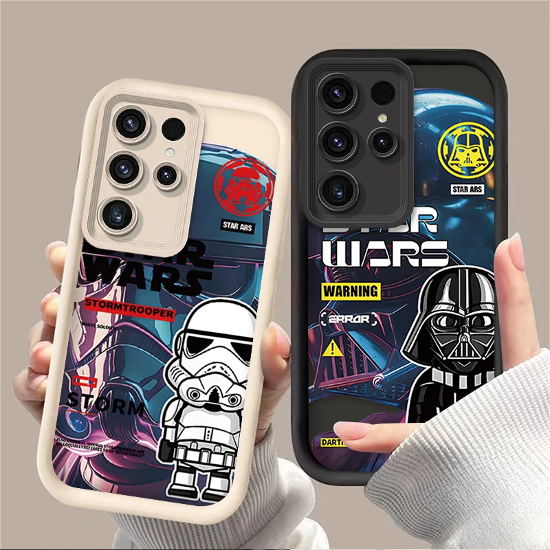 Stars W-Wars Darth Vader Phone Case for Samsung Galaxy S24 Ultra S23 FE S22 S21 Plus FE A54 A34 A14 A73 A53 A33 5G Soft Cover