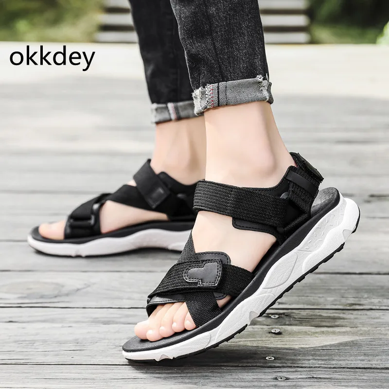 Beach Sandals for Men Wear-Resistant Non-slip Fashion Breathable Trendy All-match Comfortable Platform Casual Shoes Summer Main