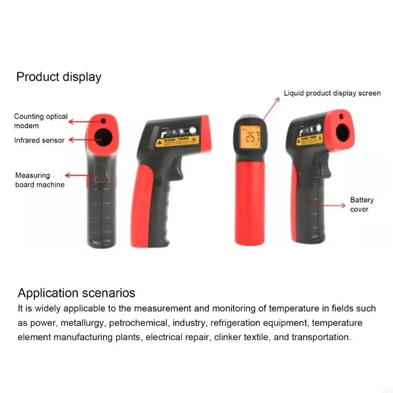 29EB Handheld Temp Reader dengan alat pengukuran digital backlit off