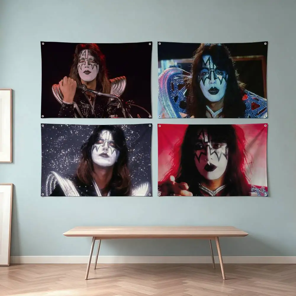 Ace F-Frehley  The Spaceman Flags for Bedrooms Home Decor Items Outdoor Decors Garage Decoration Flaga