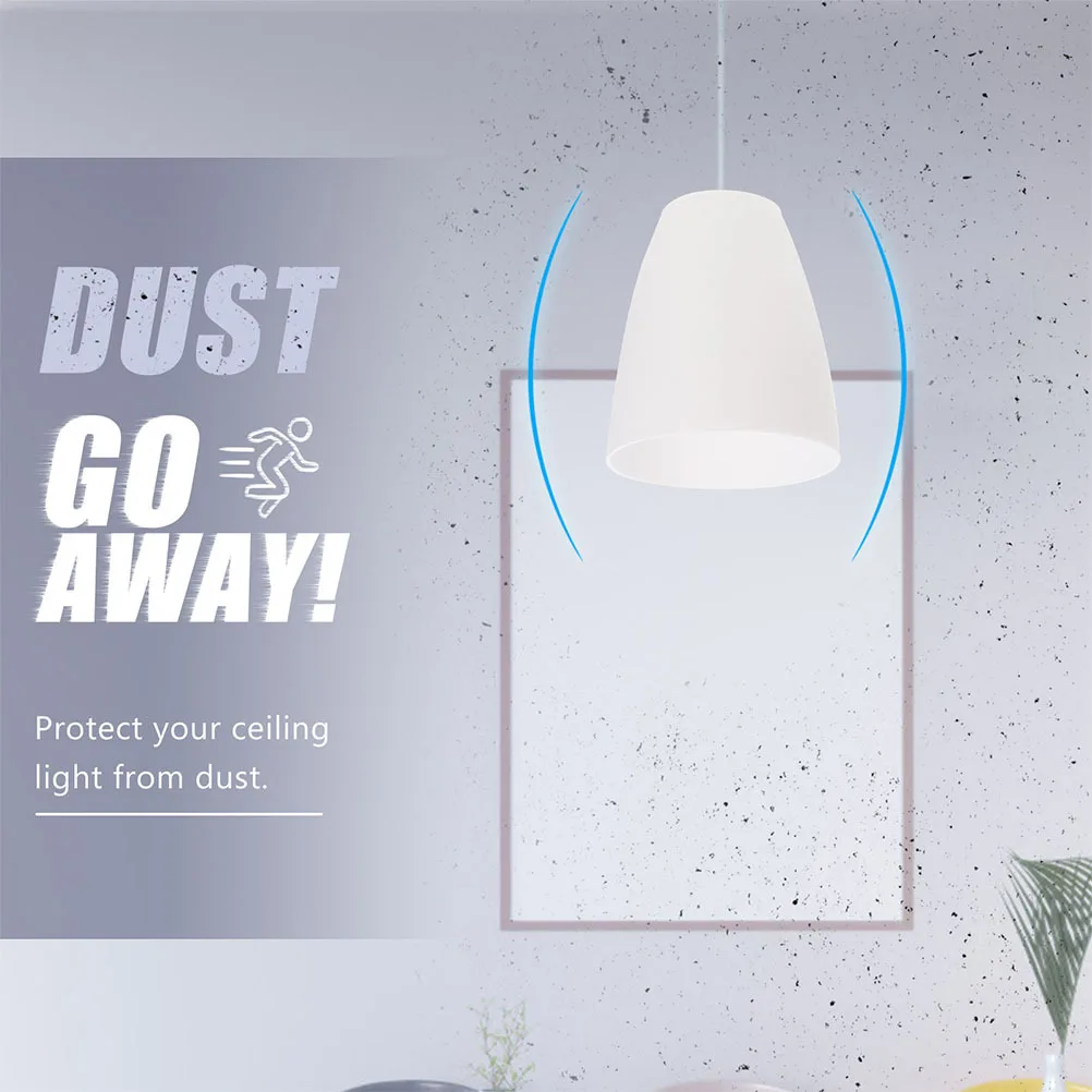 

2Pcs Plastic Lampshade with Flat and Inclined Head Design for Desk Bedside Floor Hanging Lamp Replacement Cover Warm Glow