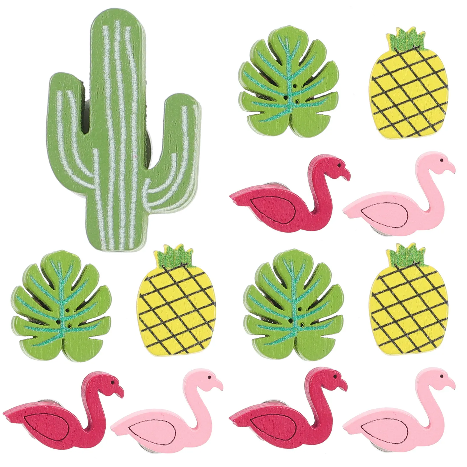 

30Pcs Cute Cactus Shaped Wooden Push Pins Decorative Thumb Tacks for Bulletin Board Cork Board Map Markers Photo Wall Office