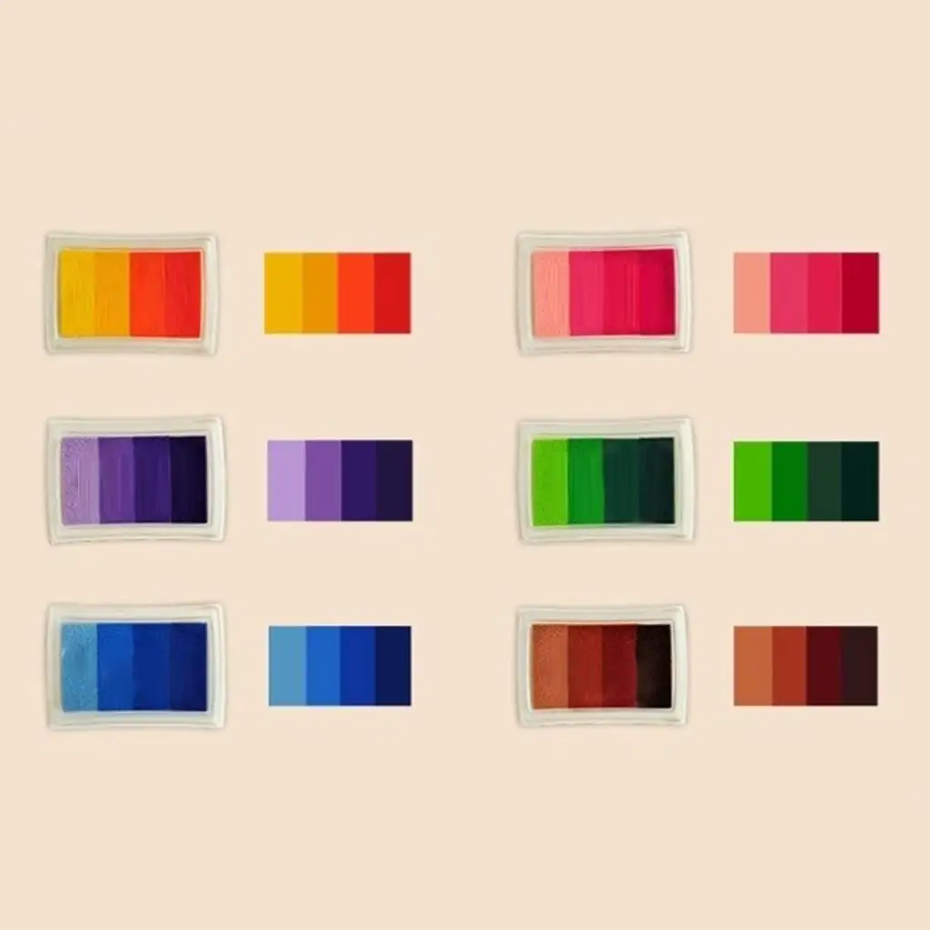 4-5pack 4 Shade Colors Ink Pad Fingerprint Korea DIY Craft Embossing Colorful