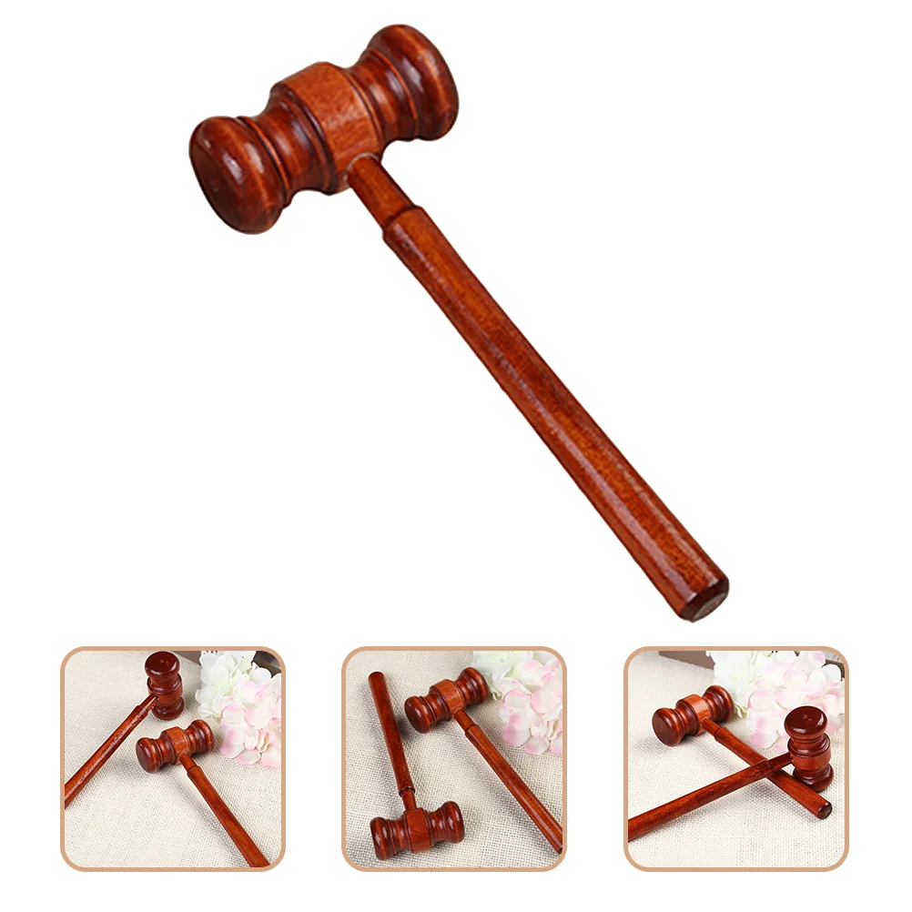 Judge Hammer Shot Wooden Courtroom Gavel Plaything Law Knock Children Toy Apparel