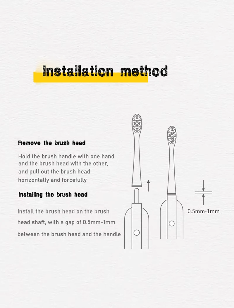 Ersetzen Sie den Bürstenkopf für die UV-Sterilisations-Vakuumverpackung XIAOMI T300/T500/T500C/T700 – Detail 6