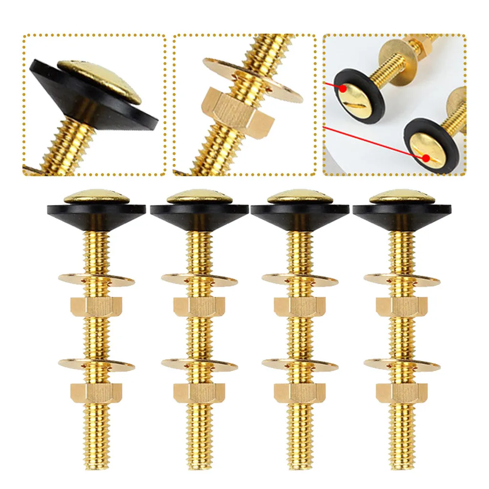 

4Pcs Toilet Tank Bolts and Washers Kit Stainless Construction Toilet Bolts Replacement for Loose Tank Fixing Stable