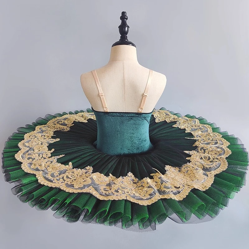 Robe de ballet haut de gamme pour filles, robe de spectacle de danse professionnelle pour enfants, robe tutu sans bretelles à variation Bluebird.