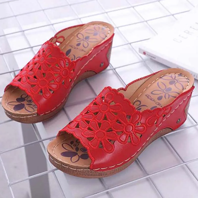 Women's Sandals Platform Shoes Woman Summer Fashion Female Shoes Slip On Wedge Sandals Heel Women Shoes Ladies Chaussures Femme image 4