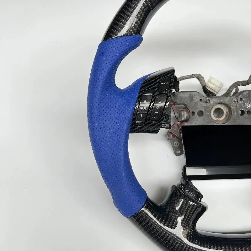 CCExcellent Factory Quality Gloss Carbon Fiber Japan LED  Round Top Flat Bottom for  Accord 7gen Steering Wheel view 5