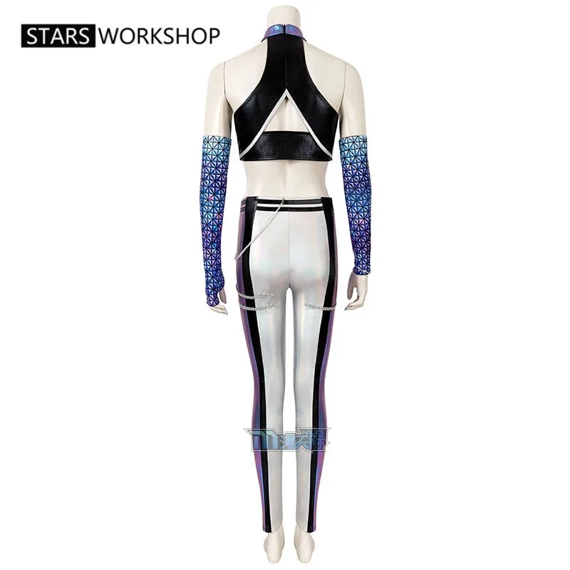 KDA Kaisa 코스프레 의상 게임 K/DA All Out 복장 Void의 딸 롤 플레잉 가발 신발 여성용 할로윈 파티