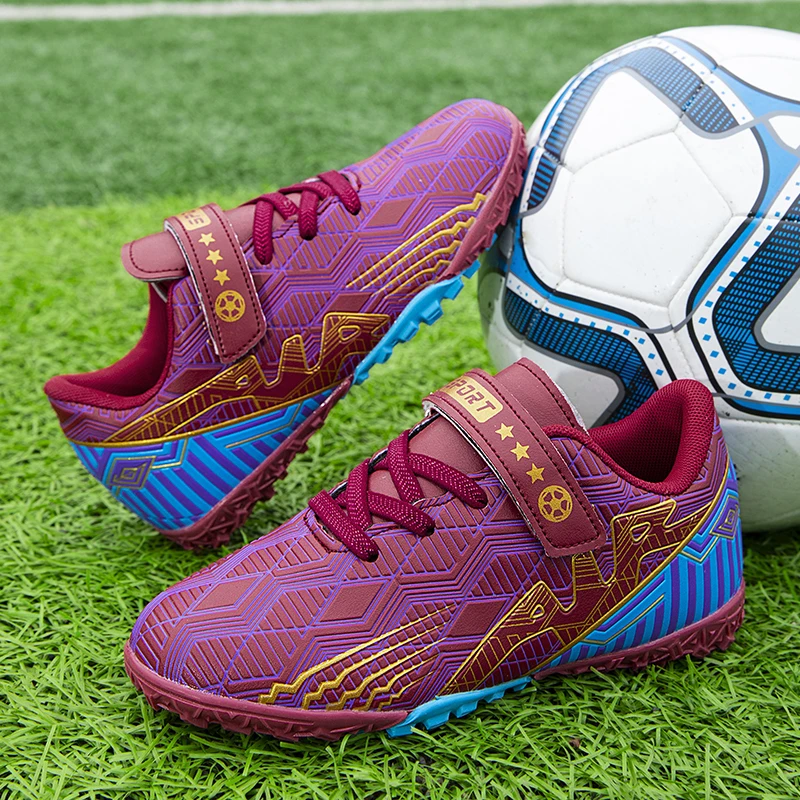Solid Leatherette Soccer Cleats Versatile Minimal Light Wearproof Sweat Resistant Lining Rubber Non Slip Field Sports Shoes
