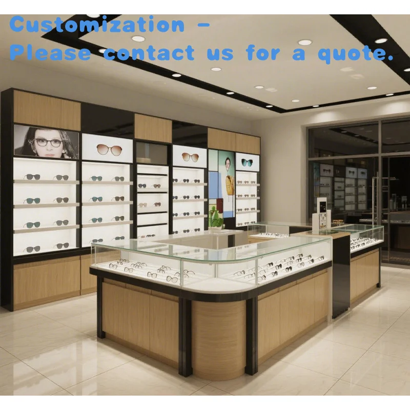 custom.Professional Custom Eyewear Design Shop Showcase New Interior Optical Store Fixtures Sunglasses Display Decoration Ideas