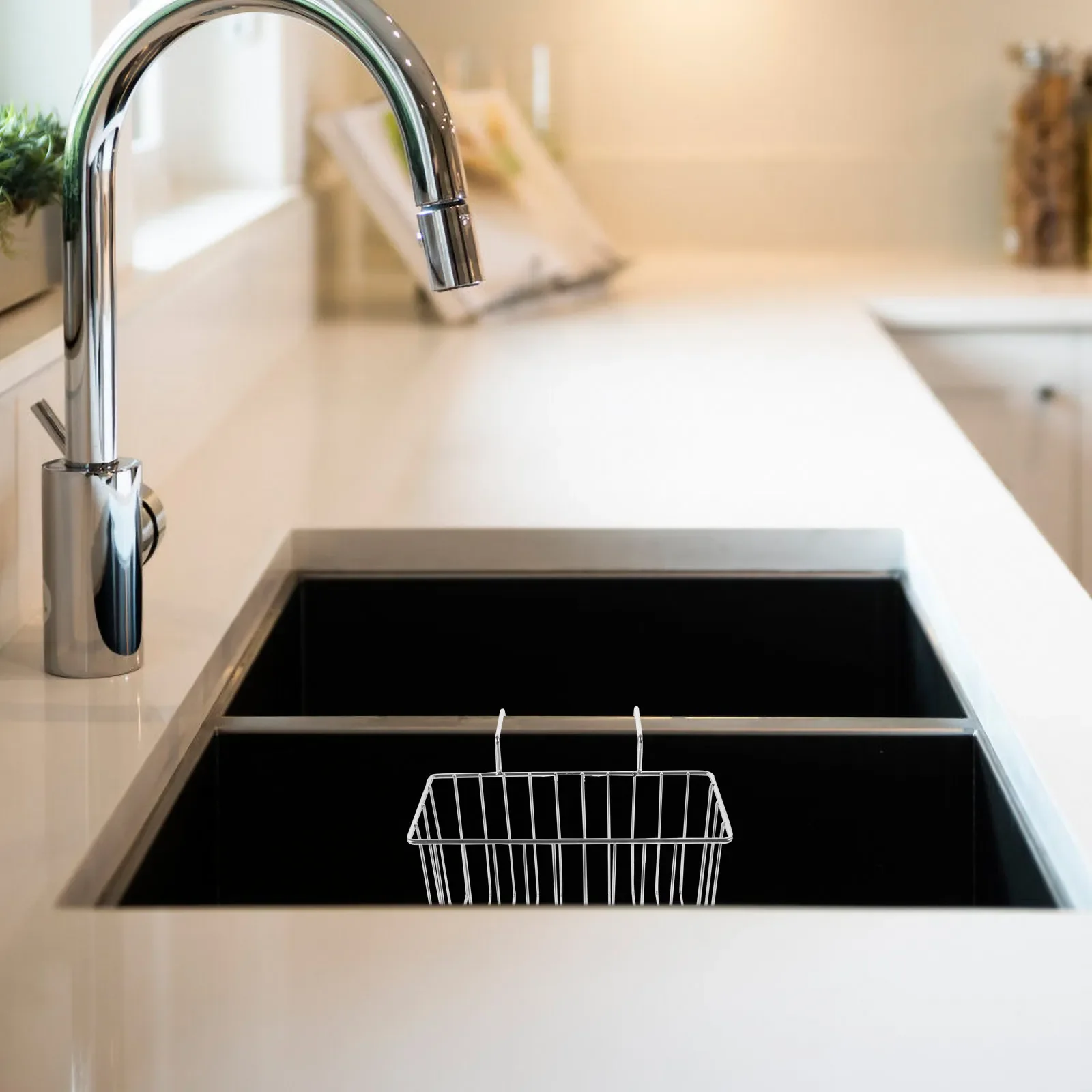 

Sink Draining Basket Stainless Steel Plastic Hybrid Drain Rack for Kitchen Sink Corner Storage Sponge Holder and Strainer