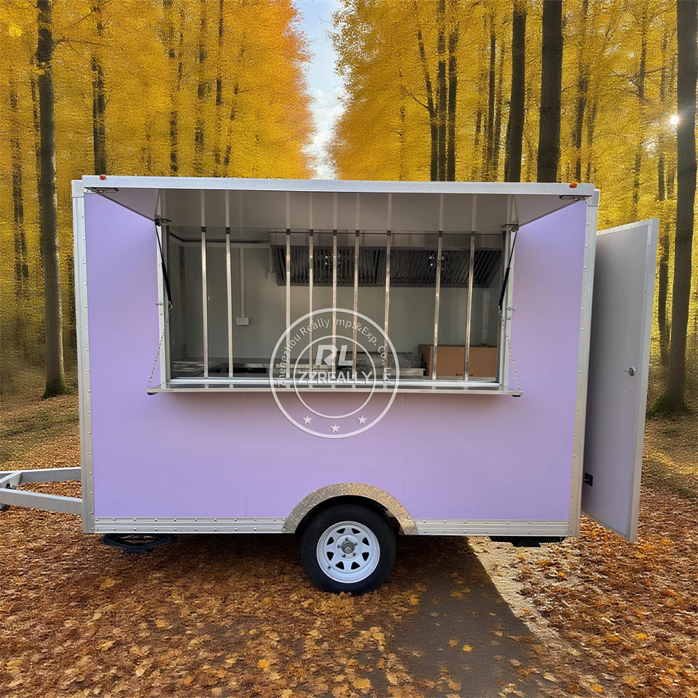 

Concession Street Food Truck Mobile Hotdog Pizza Burger Ice Cream Fast Food Vending Carts Trailer Manufacturers For Sale
