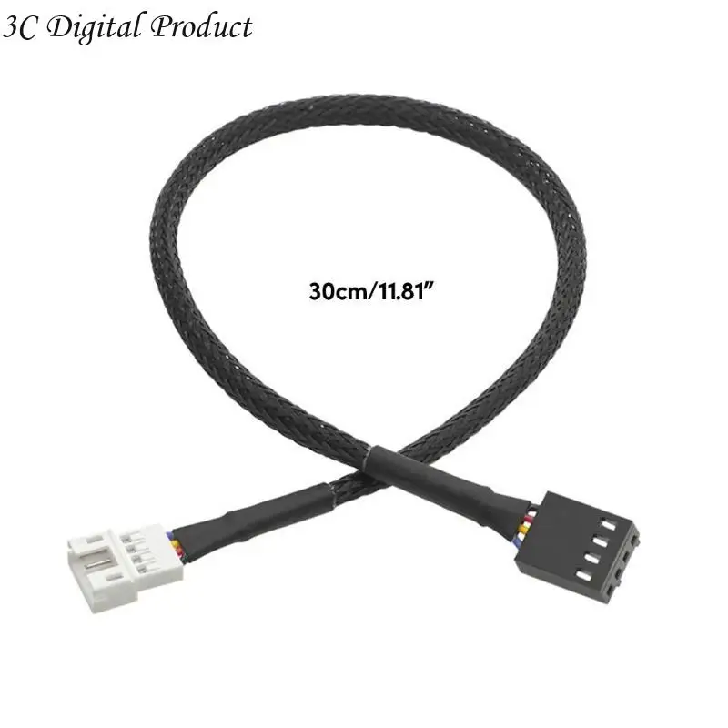 4PIN Black Black Board Fan Cable y Splitter Pwm Cable Line Computer PC вентилятор Q84A