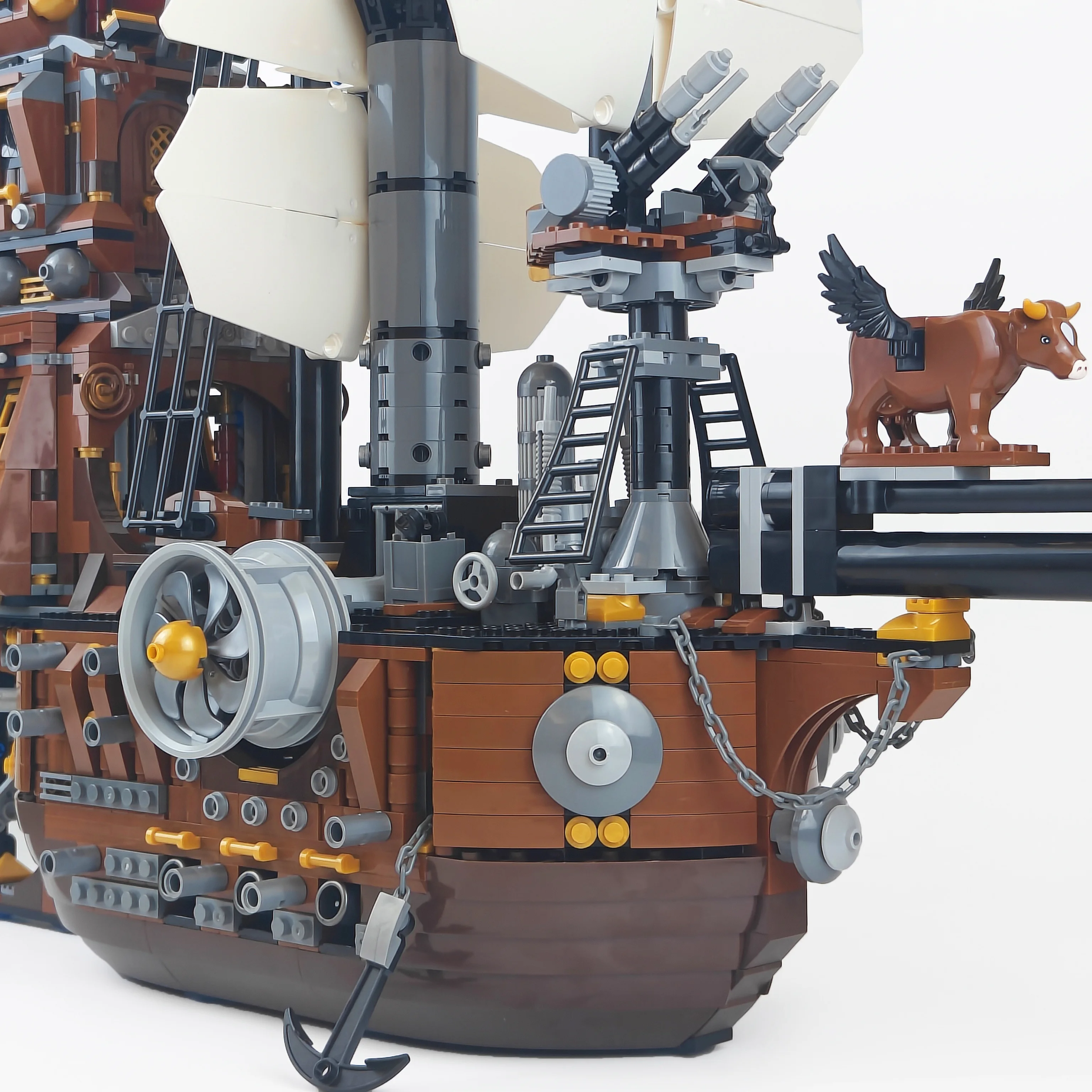 

Корабль морской коровы, строительный блок, борода, модель парусника, сборка фильма, 2741 шт., 70810, развивающие рождественские игрушки, подарки на день рождения