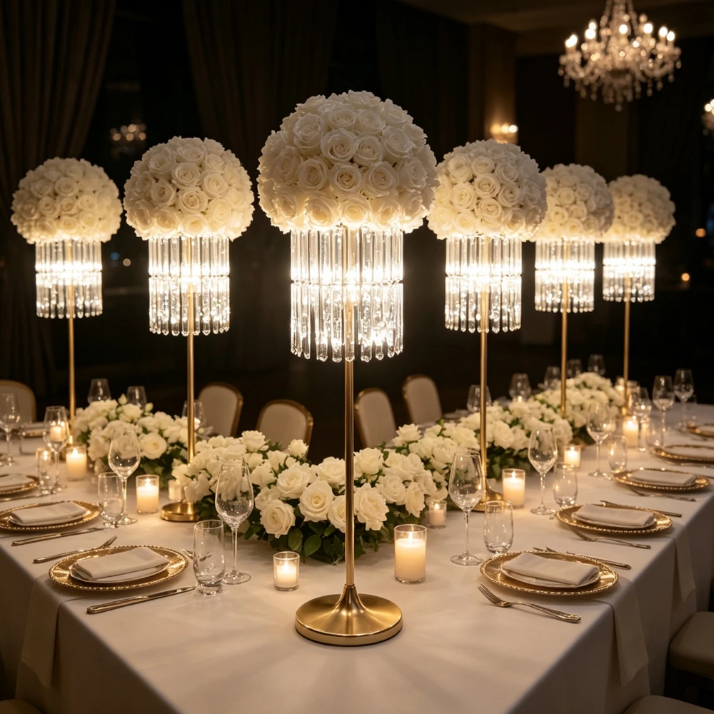 4/10pcs 90-120cm Iron Wedding Props Road Lights Wedding Decoration Banquet Hall Venue Layout Props Wedding Lamp