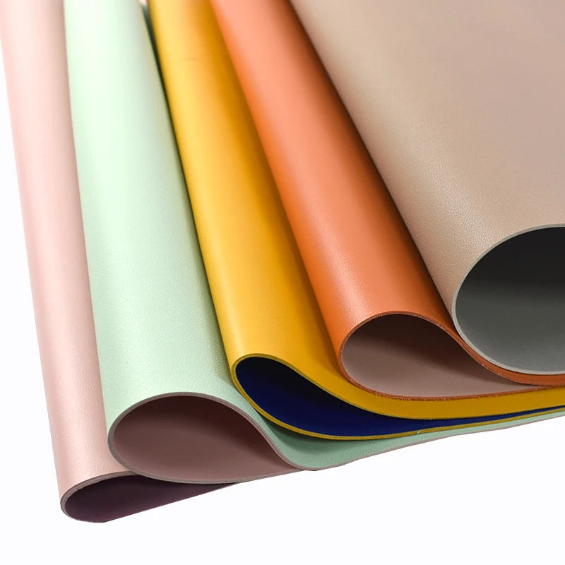 

40X137cm 1.8mm Thick Colored Double Sided PVC Leather Fabric Table Mat Thermal Insulation Leathers Material DIY Sewing Accessory